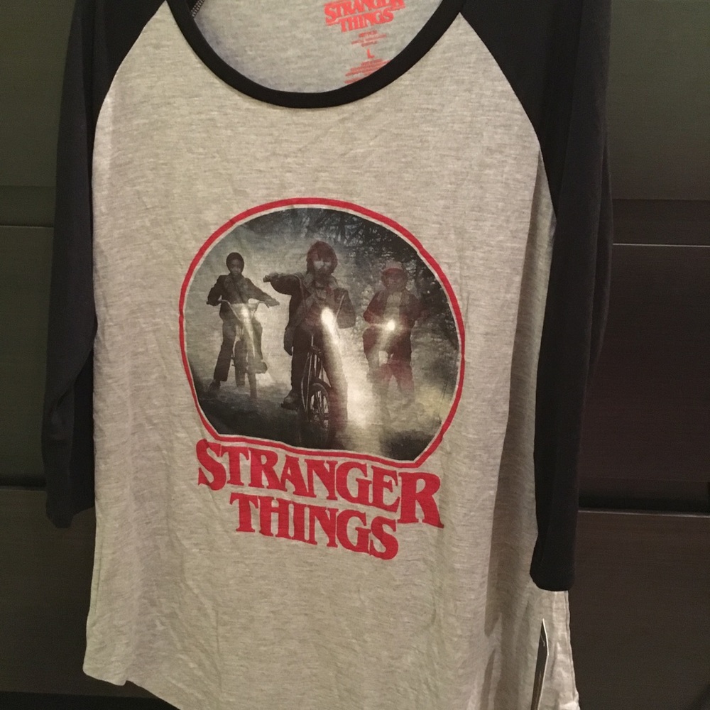 NWT Stranger Things baseball tee